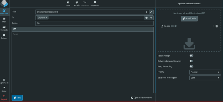 composing email