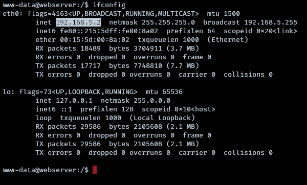 ifconfig output