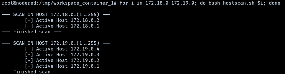 nodered hostscansh